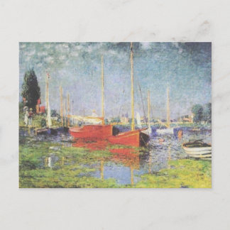 Carte Postale Bateaux rouges à Argenteuil