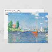 Carte Postale Bateaux rouges à Argenteuil par Monet (Devant / Derrière)
