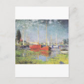 Carte Postale Bateaux rouges, Argenteuil, Claude Monet (Devant)