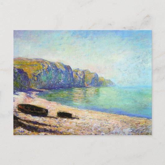 Carte Postale Bateaux sur la plage de Pourville, Low Tide Monet (Devant)