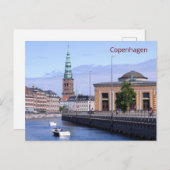 Carte Postale Bateaux sur le canal de Frederiksholms à Copenhagu (Devant / Derrière)