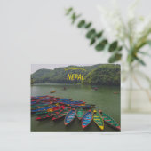 Carte Postale Bateaux sur le lac Phewa Pokhara Nepal (Debout devant)