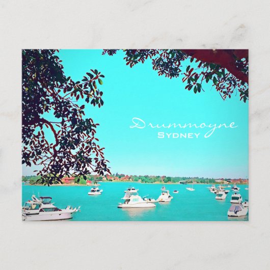 Carte Postale Bateaux sur le port Drummoyne Sydney Voyage (Devant)
