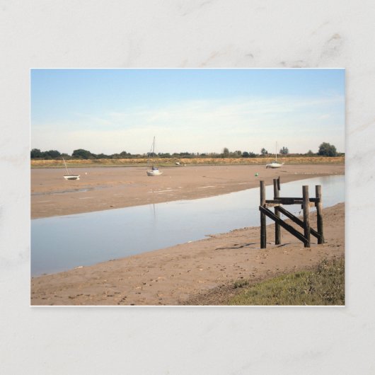 Carte Postale Bateaux sur les boudflats (Devant)