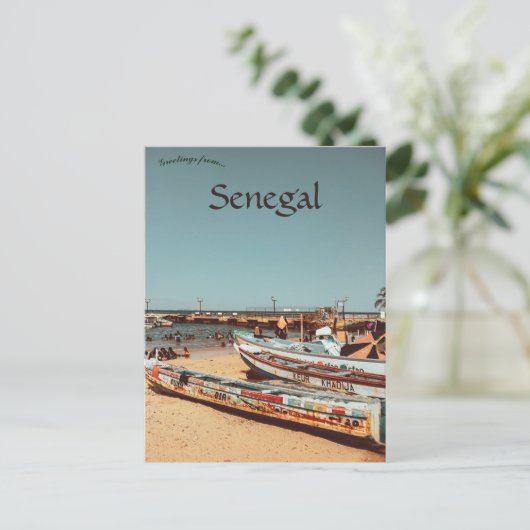 Carte Postale Bateaux sur l'Île de Gorée Région de Dakar Sénégal (Debout devant)