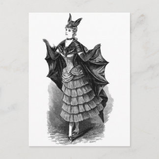 Carte Postale Batgirl victorienne/gothique / Costume de chauve-s