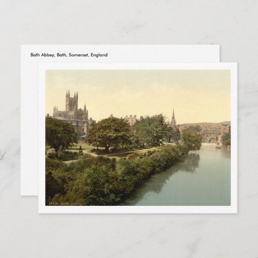 Carte Postale Bath Abbey, Bath, Somerset, Angleterre (Devant / Derrière)