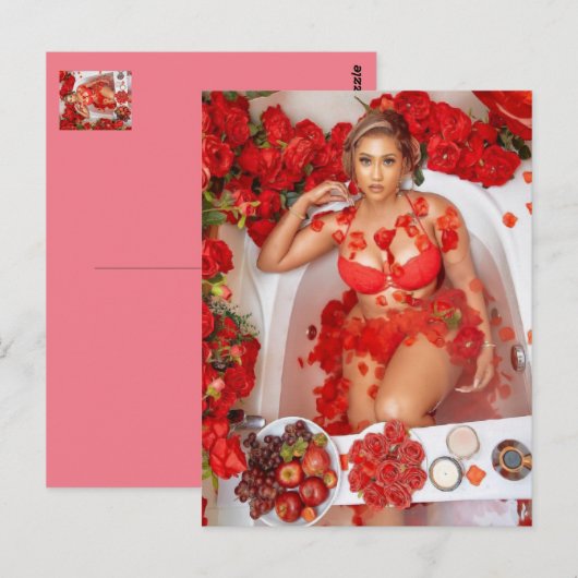 Carte postale Bath rouge (Devant / Derrière)