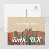 CARTE POSTALE BATH, UK SKYLINE (Devant / Derrière)