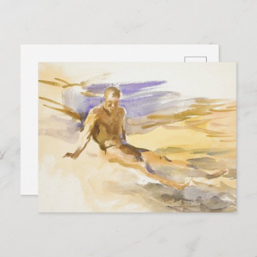 Carte Postale Bather en Floride, 1917 (Devant / Derrière)