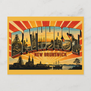 Carte Postale Bathurst Nouveau-Brunswick Ville Minière Côtière