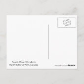 Carte Postale Bâti Rundle en parc national de Banff, Canada (Dos)