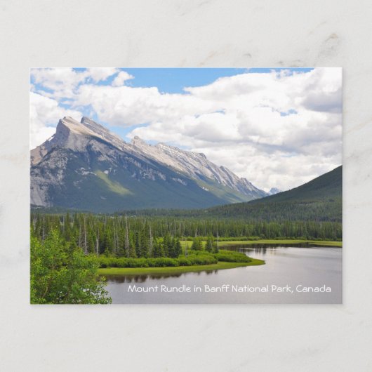 Carte Postale Bâti Rundle en parc national de Banff, Canada (Devant)