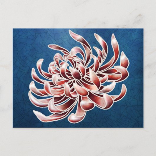 Carte Postale Batik Chrysanthemum (Devant)