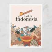 Carte Postale Batik Java Indonesia Travel (Devant)