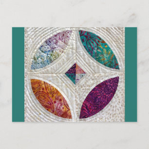 Carte postale Batik Quilée