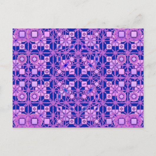 Carte Postale Batik tribal - nuances de pourpre (Devant)