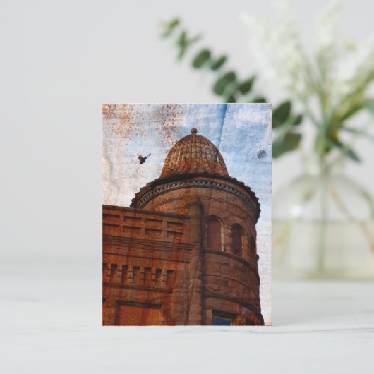 Carte Postale bâtiment à Fort Madison avec arrière - plan rouill (Debout devant)