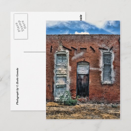 Carte Postale Bâtiment abandonné (Devant / Derrière)