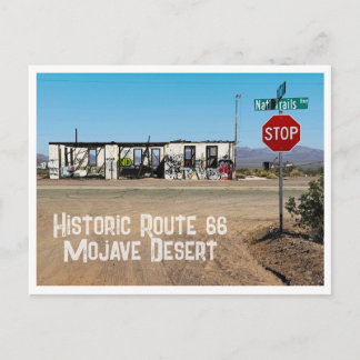 Carte Postale Bâtiment abandonné, Route 66, désert des Mojaves,