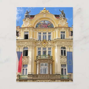 Carte Postale Bâtiment Art Nouveau, Prague