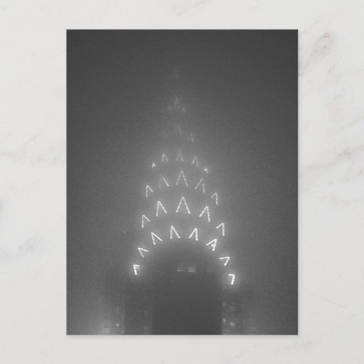 Carte Postale Bâtiment Chrysler dans le brouillard (Devant)