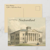 Carte Postale Bâtiment Colonial Terre-Neuve Canada (Devant / Derrière)