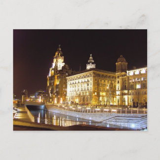 Carte Postale Bâtiment de foie et Canal, Liverpool Royaume-Uni