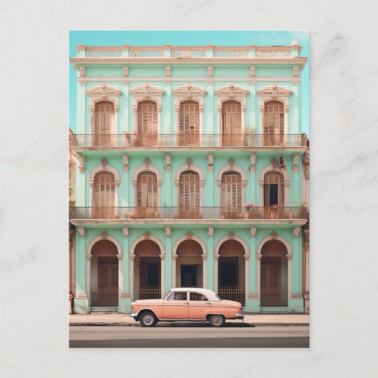 Carte Postale Bâtiment de menthe voiture Havana Cuba (Devant)