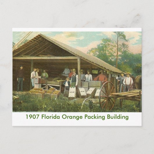 Carte Postale Bâtiment d'emballage orange (Devant)