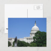Carte Postale Bâtiment du Capitole à Washington DC (Devant / Derrière)