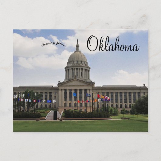 Carte Postale Bâtiment du Capitole de l'État de l'Oklahoma (Devant)