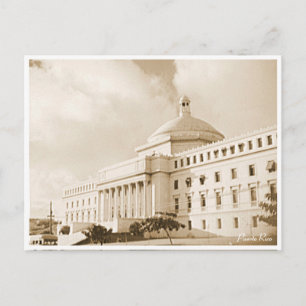 Carte Postale Bâtiment du Capitole de San Juan Porto Rico 1938 V