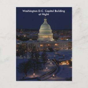 Carte Postale Bâtiment du Capitole de Washington D.C. par une nu