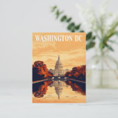Carte Postale Bâtiment du Capitole de Washington DC (Debout devant)