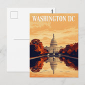 Carte Postale Bâtiment du Capitole de Washington DC (Devant / Derrière)