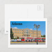 Carte Postale Bâtiment du Parlement à Athènes, Grèce (Devant / Derrière)