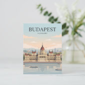 Carte Postale Bâtiment du Parlement de Budapest Hongrie (Debout devant)