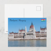 Carte Postale Bâtiment du Parlement hongrois à Budapest (Devant / Derrière)