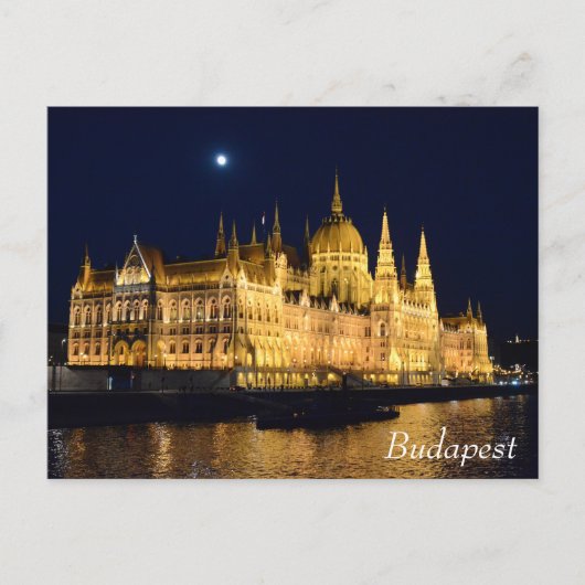 Carte Postale Bâtiment du parlement hongrois à Budapest (Devant)