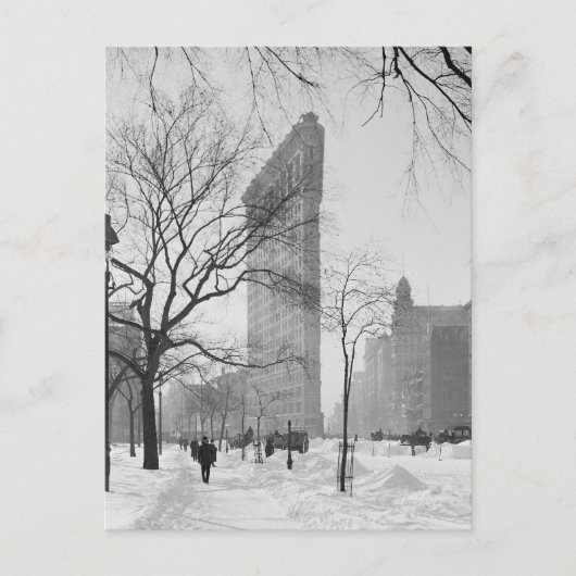 Carte Postale Bâtiment Flatiron en hiver, 1902 (Devant)