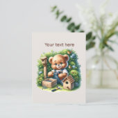 Carte Postale Bâtiment Fun Bear personnalisable (Debout devant)