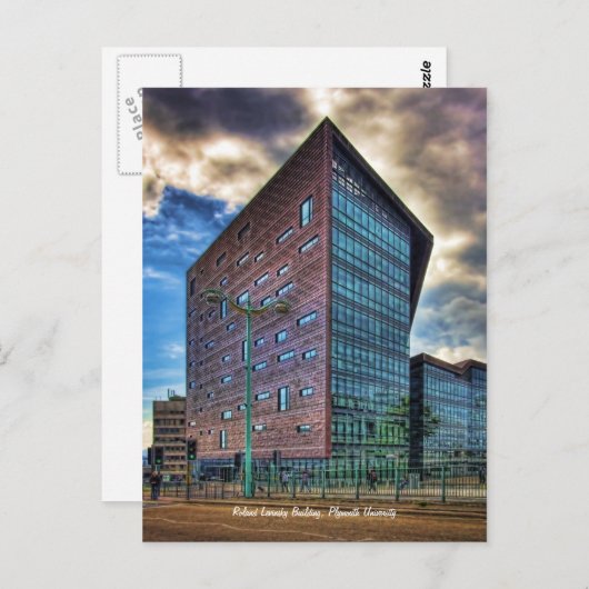Carte Postale Bâtiment Roland Levinsky, Université de Plymouth (Devant / Derrière)