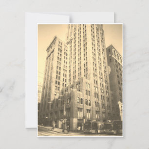 Carte Postale Bâtiment vintage en briques de Sepia Seattle