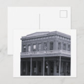 Carte Postale Bâtiment vintage simple noir et blanc (Devant / Derrière)