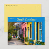 Carte Postale Bâtiments à Charleston Caroline du Sud (Devant / Derrière)