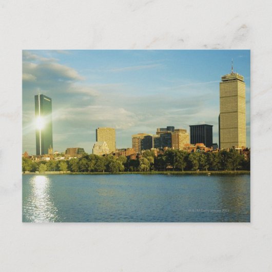 Carte Postale Bâtiments au coucher du soleil, John Hancock Tower (Devant)