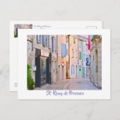 CARTE POSTALE BÂTIMENTS AUX COULEURS PASTEL/PROVENCE (Devant / Derrière)