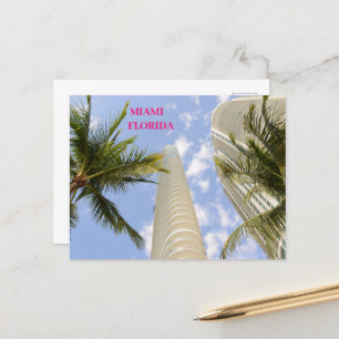 Carte Postale Bâtiments blancs palmiers Miami Floride voyage