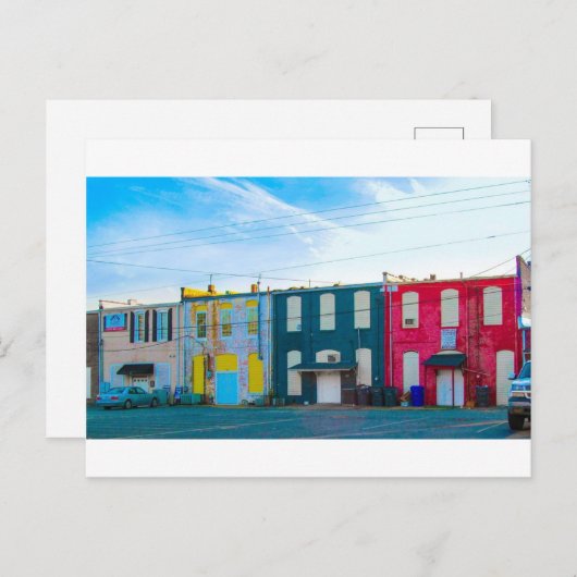 Carte Postale Bâtiments colorés à Benson (Devant / Derrière)